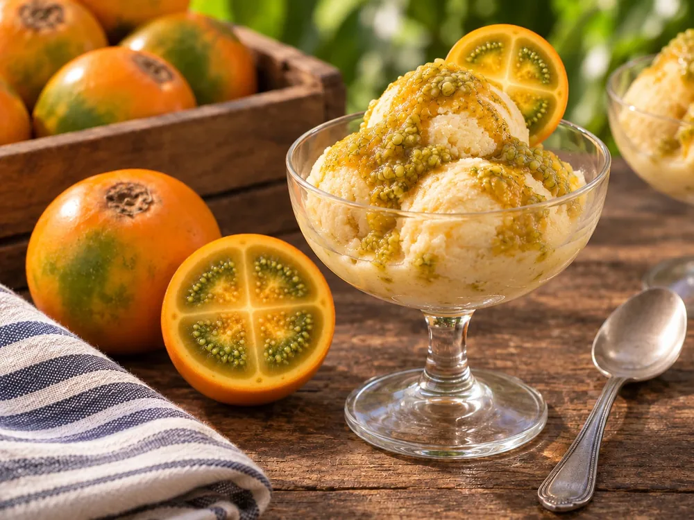 Helado artesanal de lulo.